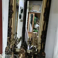 کنسول با ساعت وشمعدان
