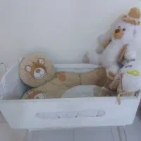 گهواره چوبی باپایه فلزی