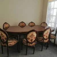 یک دست مبلمان نیم استیل با میزی نهارخوری ۱۰ نفره|مبلمان خانگی و میز عسلی|یزد, |دیوار