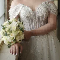 لباس عروس اف شولدر سایز ۳۸ تا ۴۲