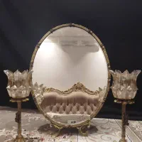 آینه و شمعدان برنجی