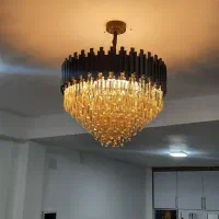 لوستر کریستال و برنز|لوستر و چراغ آویز|دزفول, |دیوار
