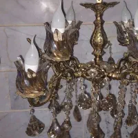 یک جفت لوستر برنجی سالم در حد نو|لوستر و چراغ آویز|تهران, امیر بهادر|دیوار
