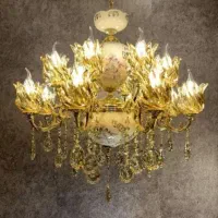 لوستر چینی برنز و تمام برنز ۴شاخه8 شعله ۲۸۰۰.۰۰۰|لوستر و چراغ آویز|تبریز, |دیوار