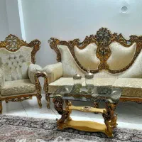 مبل سلطنتی ۵ نفره بسیار تمیز و باکیفیت|مبلمان خانگی و میز عسلی|بهارستان, |دیوار