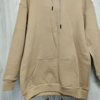 هودی کرم رنگ نو به همراه شال