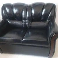 مبل چرم‌ مشکی اداری