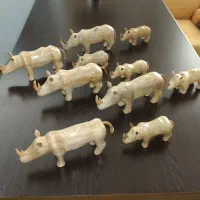 کرگدن چوبی و لک لک چوبی کار دست|صنایع دستی و سایر لوازم تزئینی|مهاجران, |دیوار