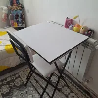 میز تحریر باکسدار چوبی با پایه فلزی