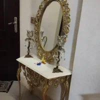 آیینه و شمعدان برنز