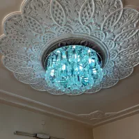 لوستر کریستالی به همراه اسپیکر و فلش خور