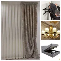 نصاب پرده برقی لوستر تخت لباس شویی پایه tv یخچال