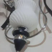 لوستر تک شاخه استیل حباب دار