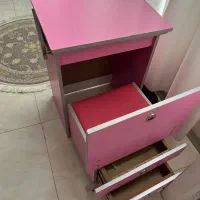 میز چرخ ام دی اف کشو و صندلی دار