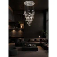 لوستر سقفی کریستالی طرح چروک 15 شاخه|لوستر و چراغ آویز|تهران, چیتگر جنوبی|دیوار