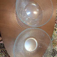 ۲ عدد کاسه بزرگ بلور پاشا باغچه