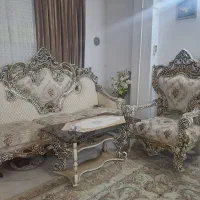 مبل ۱۱ نفره  استیل به همراه میزنهار خوری