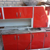 کابینت ۳متربالاوپایین همراه با سینگ ظرفشور