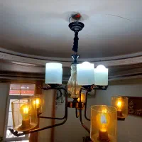 لوستر۱۰شاخه فلزی|لوستر و چراغ آویز|بوشهر, |دیوار