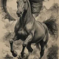 نقاشی سیاهقلم|تابلو، نقاشی، عکس|یزد, |دیوار