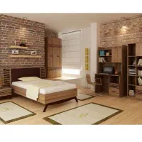 سرویس خواب سنا چوب + تشک طبی فنری رویال