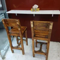 صندلی پایه بلند چوب روس