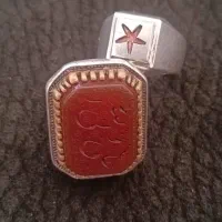 فروش انگشتر نقره دست ساز عقیق یمن استاد حمد