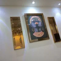 تشک۲نفره،تابلوزن روسی،میزعسلی،آینه ومیزکاملاتمیز|حراج|رشت, لاکان|دیوار