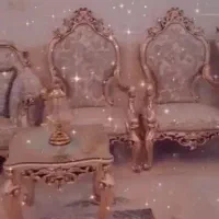 مبل استیل هفت نفره با ناهارخوری هشت نفره با بوفه