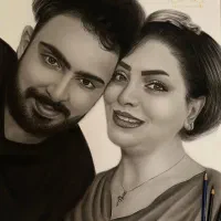 نقاشی چهره سیاه قلم