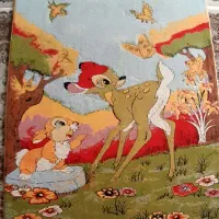 فرش اتاق کودک با طرح آهو و خرگوش