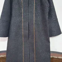 مانتو مجلسی مشکی  نو ژاکارد سایز ۵۰