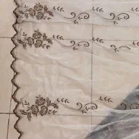 پرده پذیرایی سرمه دوزی۲ تیکه، والان، آویز وگل میخ|پرده، رانر، رومیزی|تهران, خلیج فارس|دیوار