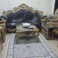 مبل ومیز سلطنتی پنجه شیری چوب راش گرجی ورق طلا|مبلمان خانگی و میز عسلی|تهران, افسریه جنوبی|دیوار