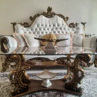 مبل ۷ نفره استیل به همراه ناهار خوری ۸ نفره