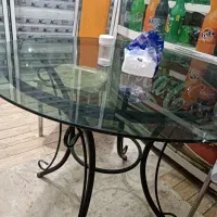 میزتک پایه فلزی شیشه هشت میل|میز و صندلی غذاخوری|زابل, |دیوار