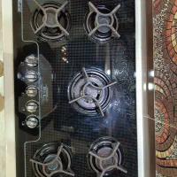 گاز 5 شعله جی اس ال GSL شیشه ای سالم در حد نو