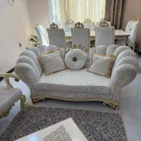 مبلمان کلاسیک با میز ناهارخوری ۸ نفره