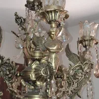 لوستر برنز ۱۲شاخه فوق سنگین|لوستر و چراغ آویز|فردیس, فرامرزیه|دیوار