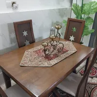 میز ناهار خوری قهوی جنس چوب عالی چهار نفره|میز و صندلی غذاخوری|محمدشهر, |دیوار