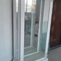 بوفه استخوانی و میز تلوزیون شیشه خم دودی