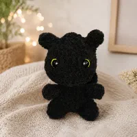 عروسک دست بافت طرح ((بی دندون))