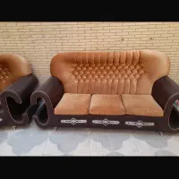 مبل ۷نفره استیل و میز ناهار خوری