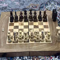 شطرنج چوبی و تخته نرد