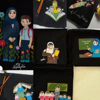 نقاشی مقنعه کودک و بزرگسال