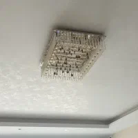 لوستر کریستالی کنترلی مستطیل|لوستر و چراغ آویز|کرج, گوهردشت|دیوار