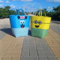 انواع سبد و زنبیل تسمه بافی حصیربافی|صنایع دستی و سایر لوازم تزئینی|گوراب زرمیخ, |دیوار