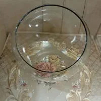 گلدان شیشه ای گرد بزرگ