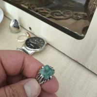 انگشتر دست‌ساز زنجان زمرد زامبیا|جواهرات|بیجار, |دیوار