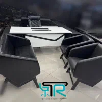 نیمست مبلمان چرمی مدرن آیلین/میزمدیرمدرسه کانترپست|دفتر کار|یزد, |دیوار